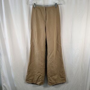 VTG Patty Woodard Virgin Wool Pants Women's 12 24" Brown Lined High Rise Flared